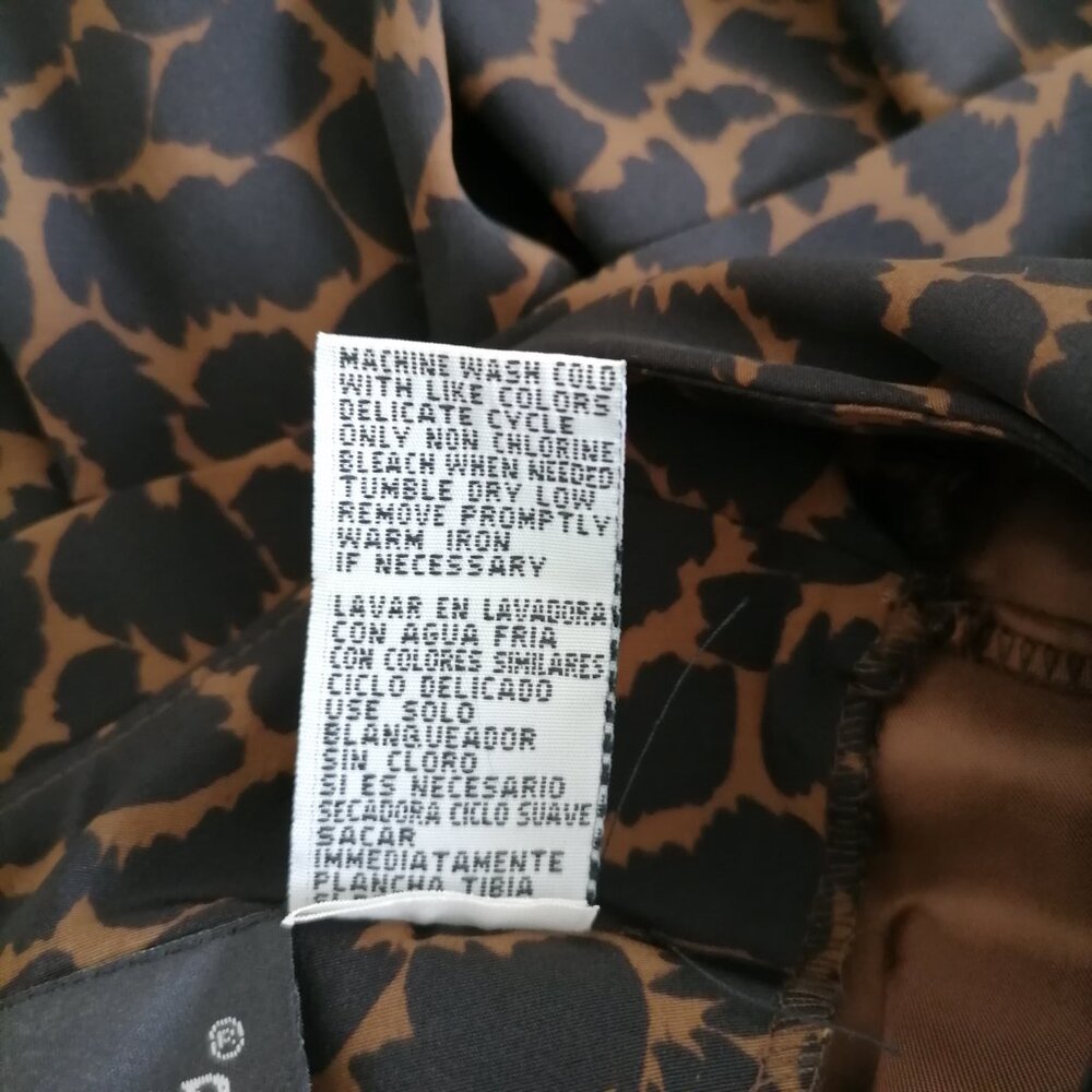 Sag Harbor Womens Brown Crew Neck Animal Print Summer Maxi Dress Size 22W - Picture 7 of 8